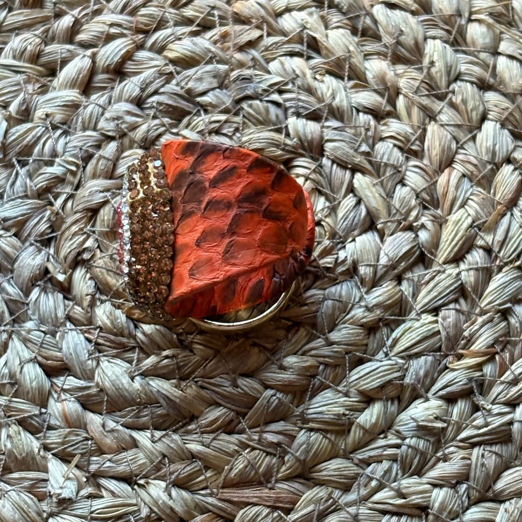 Anillo Drusa Brillante – Diseño Artesanal en Colores