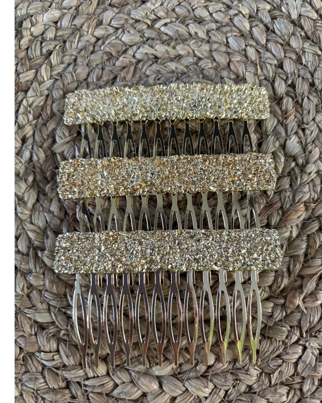 Peinecillo Barra Recta con Brillo/Glitter - Accesorio de Pelo de Flamenca