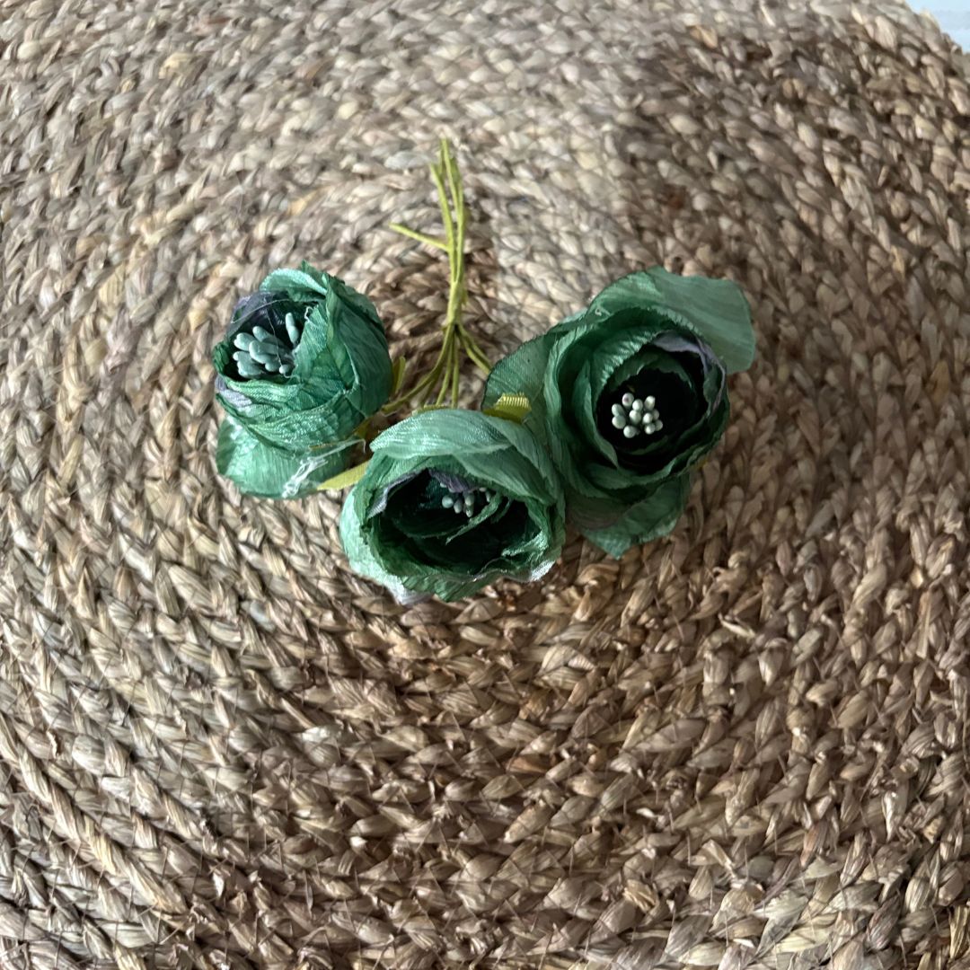 Ramillete de Flores de Tela Pequeñas para Pelo y Complementos | Varios Colores