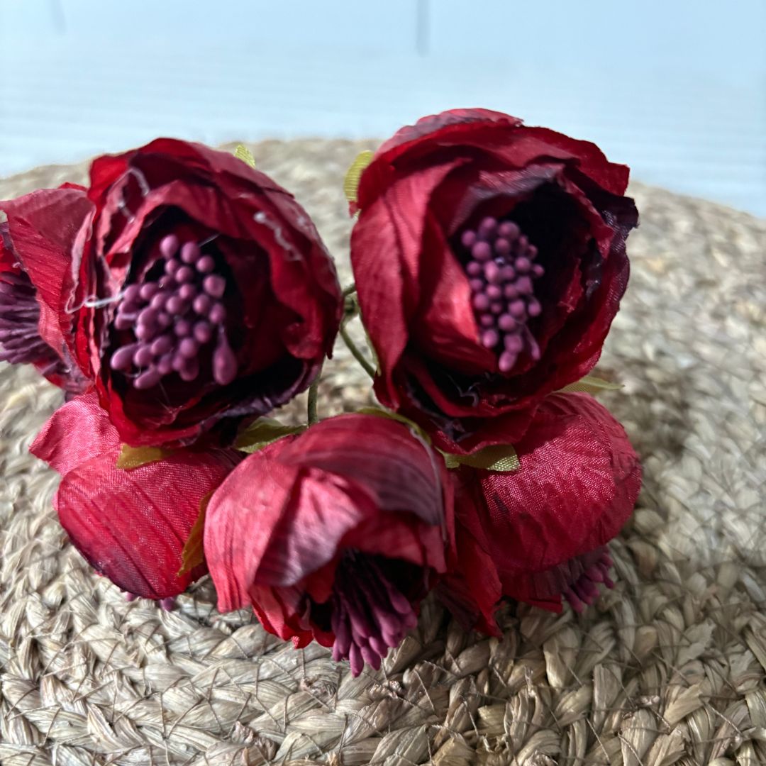 Ramillete de Flores de Tela Pequeñas para Pelo y Complementos | Varios Colores
