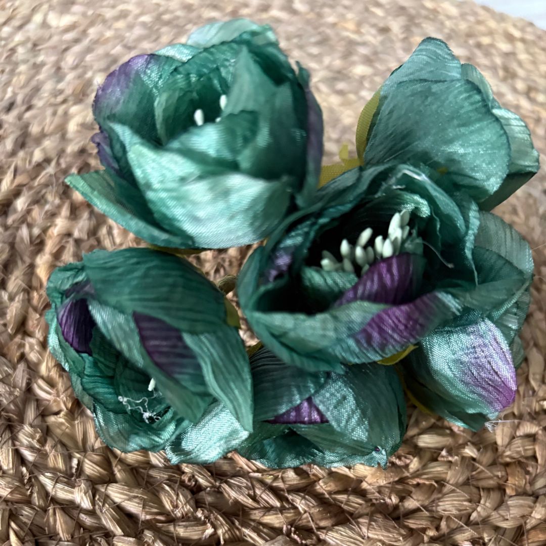 Ramillete de Flores de Tela Pequeñas para Pelo y Complementos | Varios Colores