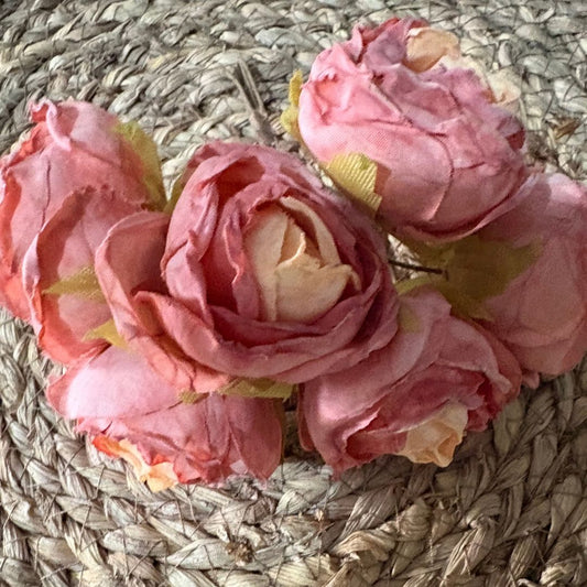 Ramillete de Rosas de Tela para Pelo y Complementos | Múltiples Colores Flamenca