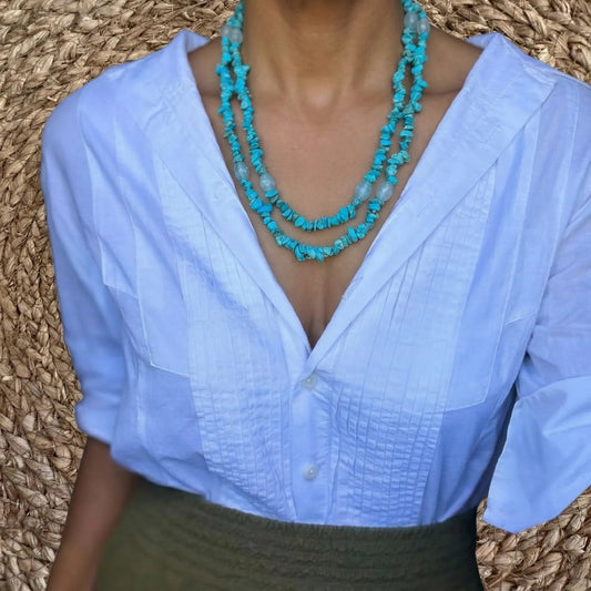 Collar Boho de Piedras Irregulares y Cuentas de Resina (2 colores)