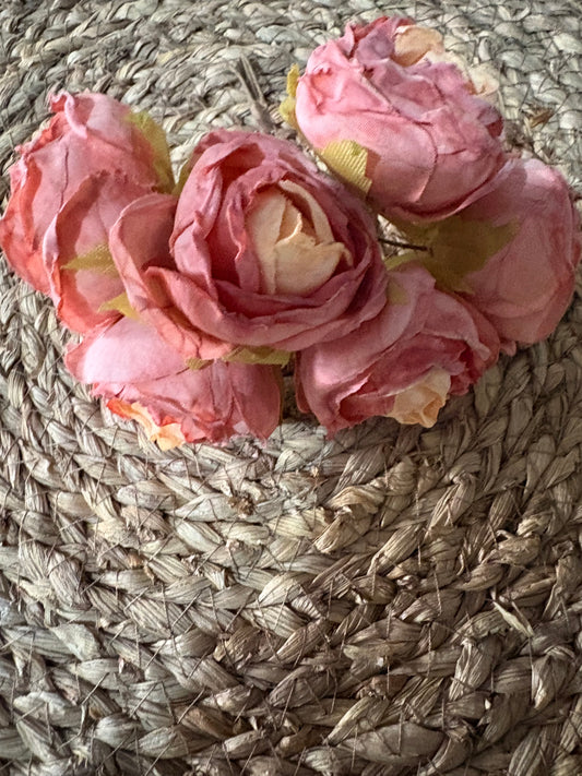 Ramillete de Rosas de Tela para Pelo y Complementos | Múltiples Colores Flamenca