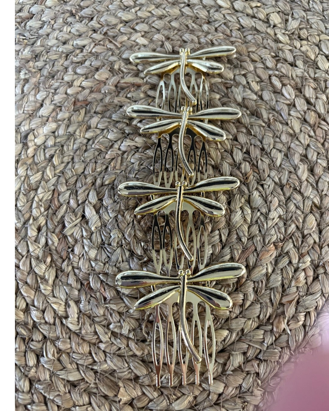 Peinecillo Metálico Libélula - Accesorio de Pelo de Flamenca Elegante