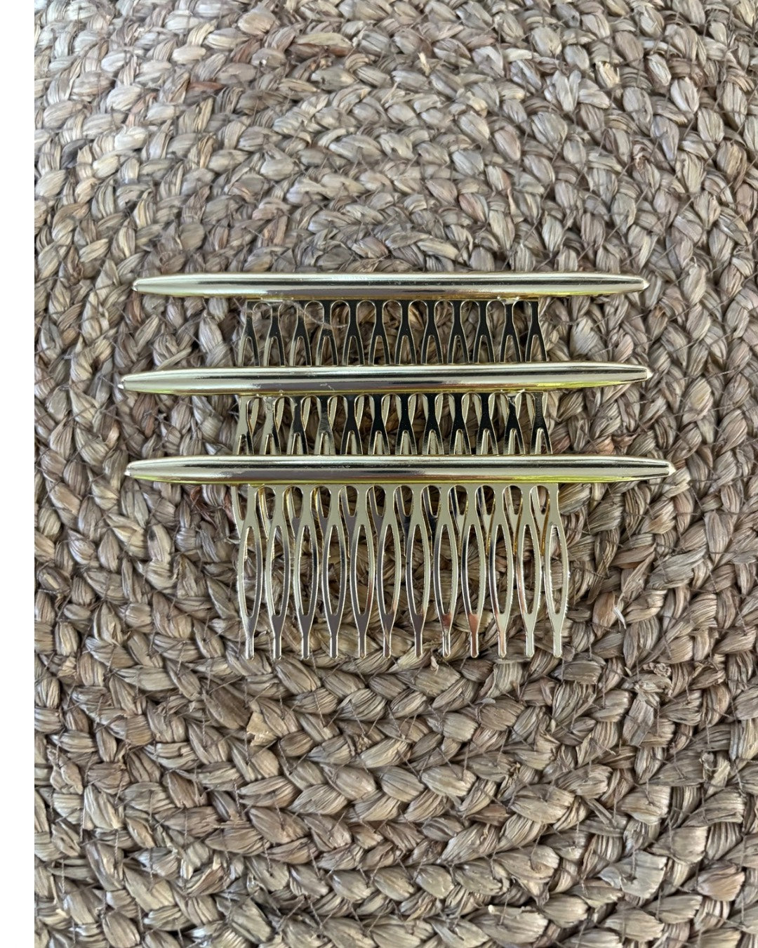 Peinecillo de Flamenca Minimalista - Barra Recta Metálica Dorada