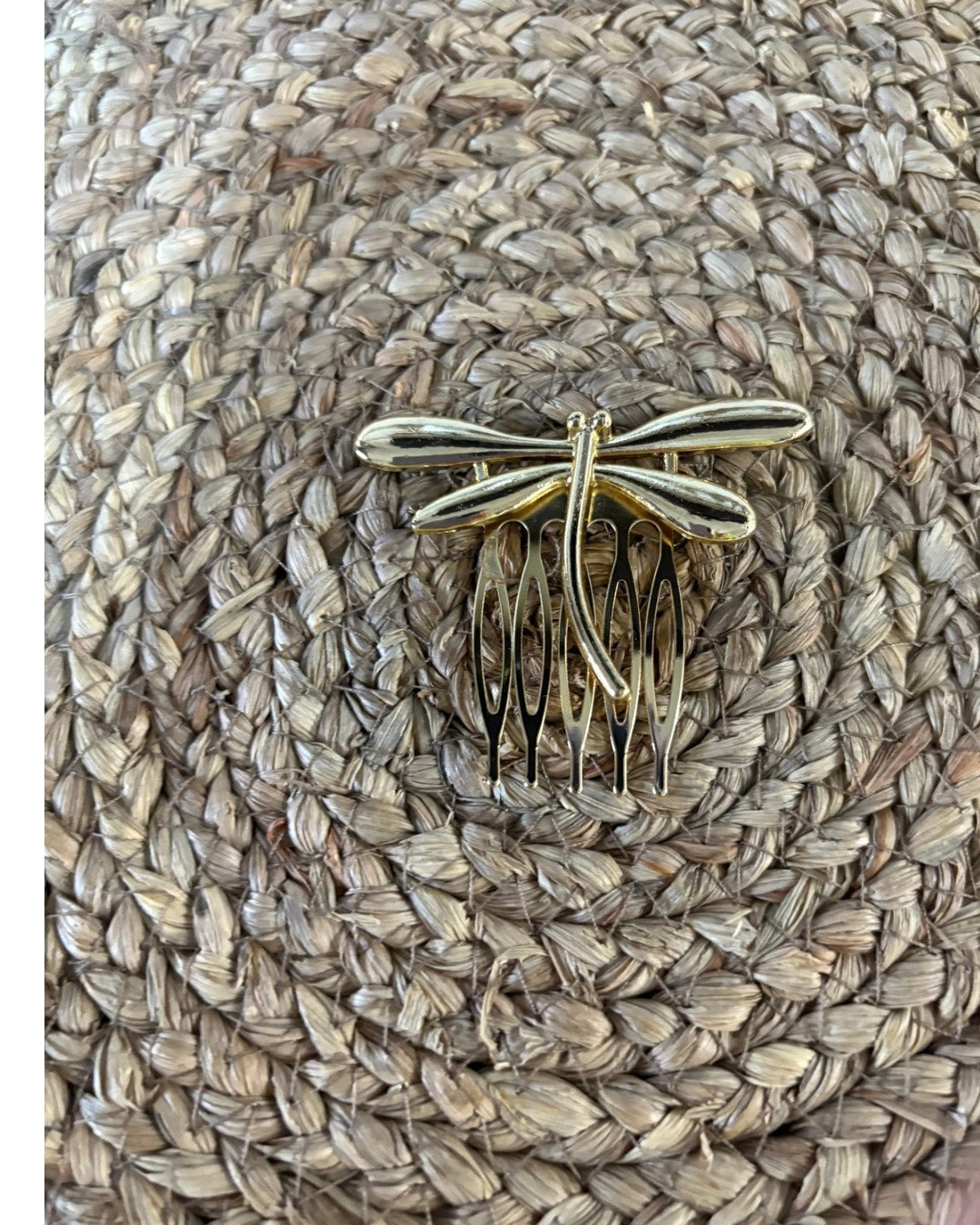 Peinecillo Metálico Libélula - Accesorio de Pelo de Flamenca Elegante