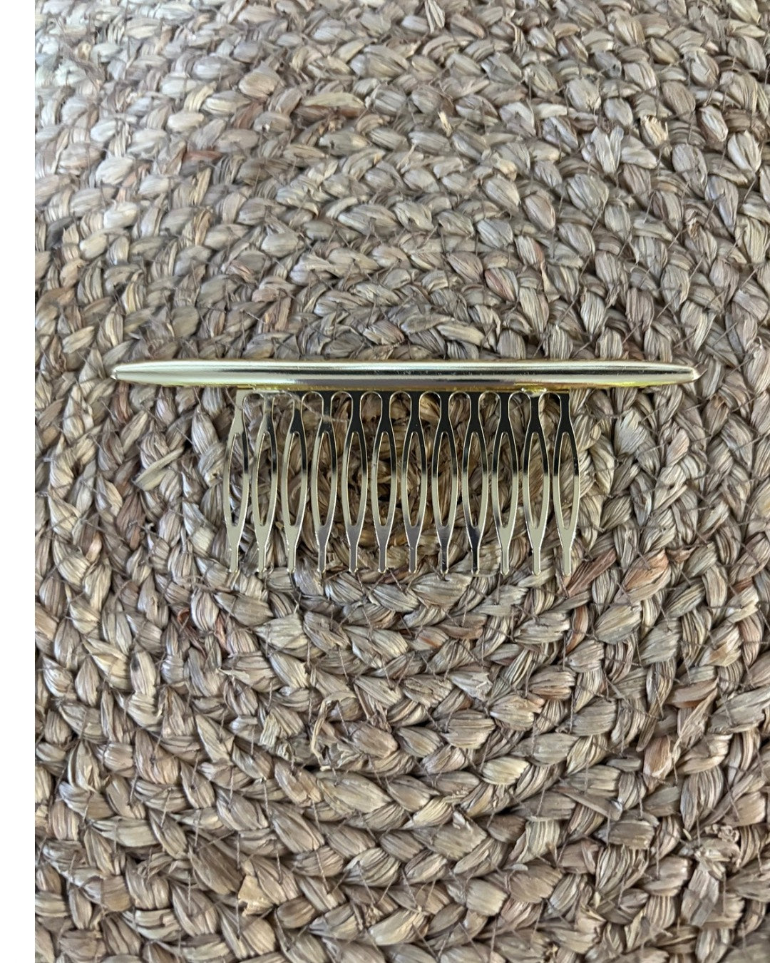 Peinecillo de Flamenca Minimalista - Barra Recta Metálica Dorada