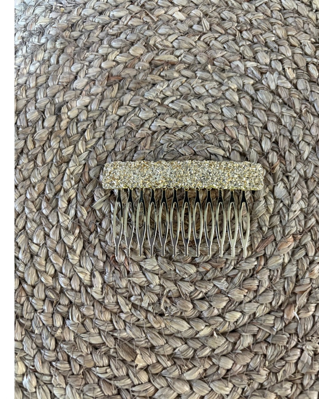 Peinecillo Barra Recta con Brillo/Glitter - Accesorio de Pelo de Flamenca