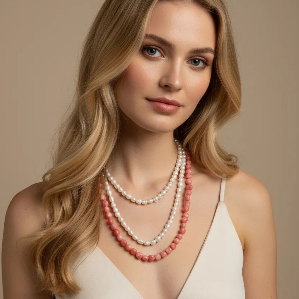 Collar de perlas naturales de 5 mm – elegante y versátil para cualquier ocasión