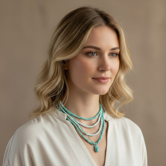 Collar con cordón trenzado y colgante de corazón esmaltado